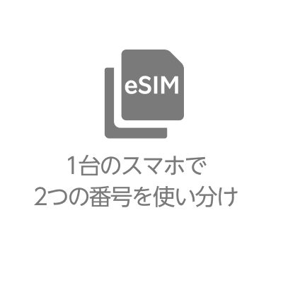 eSIM×2 1台のスマホで2つの番号を使い分け